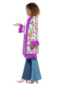 Costume Women 60s Groovy Hippie Coat