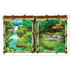 Amscan_OO Decorations - Backdrop & Scene Setters Jungle Window View Backdrop Scene Setter 96cm 157cm Each