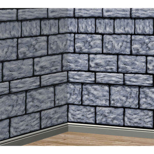 Amscan_OO Decorations - Backdrop & Scene Setters Stone Wall Scene Setters Plastic Room Roll Each