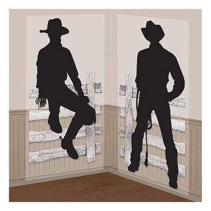 Amscan_OO Decorations - Backdrop & Scene Setters Western Cowboys Plastic Scene Setter 2pk