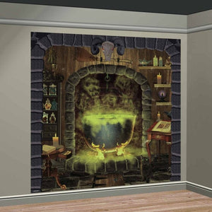 Decorations - Backdrop & Scene Setters Witches Kitchen Backdrop Scene Setters 1.65m x 82cm 2pk