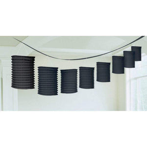 Amscan_OO Decorations - Banners, Flags & Streamers Black Red Paper Lantern Garland 365cm Each