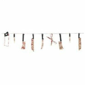 Amscan_OO Decorations - Banners, Flags & Streamers Bloody Weapons Hanging Garland Plastic Decoration 19cm x 2.28m Each