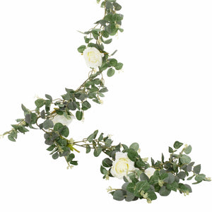 Decorations - Banners, Flags & Streamers Botanical Wedding Eucalyptus & White Flower Garland Each