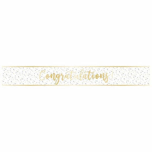 Decorations - Banners, Flags & Streamers Congratulations Gold Foil Banner 2.7m Each