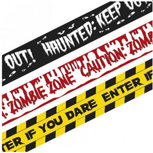 Amscan_OO Decorations - Banners, Flags & Streamers Halloween Fright Plastic Tape Banners 3pk