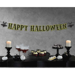 Decorations - Banners, Flags & Streamers Happy Halloween & Bats Letter Banner 2m Each