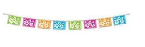 Amscan_OO Decorations - Banners, Flags & Streamers Luau Hibiscus Pennant Banner Each