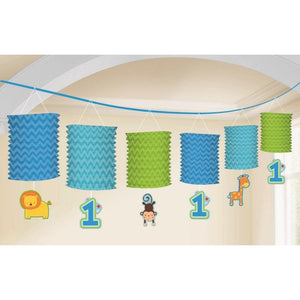 Amscan_OO Decorations - Banners, Flags & Streamers One Wild Boy Lantern Garland 365cm Each