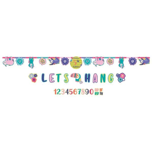 Amscan_OO Decorations - Banners, Flags & Streamers Sloth Happy Birthday Add An Age Letter Banner And Mini Banner Kit 2pk