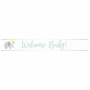 Decorations - Banners, Flags & Streamers Welcome Baby Blue Foil Banner 2.7m Each