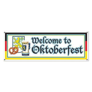 Amscan_OO Decorations - Banners, Flags & Streamers Welcome to Oktoberfest Sign Banner 53cm x 152cm Each