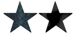 Amscan_OO Decorations - Cutouts Black Gold Glittered Foil Solid Star Cutouts 12cm 5pk