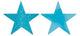 Amscan_OO Decorations - Cutouts Caribbean Blue Gold Glittered Foil Solid Star Cutouts 12cm 5pk