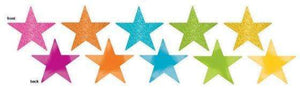 Amscan_OO Decorations - Cutouts Multi Coloured Gold Glittered Foil Solid Star Cutouts 12cm 5pk