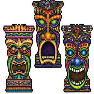 Amscan_OO Decorations - Cutouts Tiki Cutouts 55cm x 26cm Each