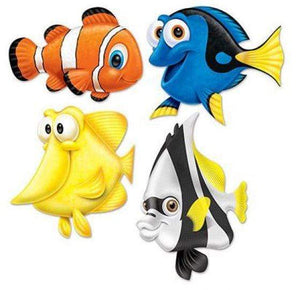 Amscan_OO Decorations - Cutouts Under the Sea Fish Cutouts 4pk