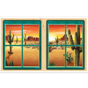 Amscan_OO Decorations - Cutouts Western Desert Window Decorations Props 96cm x 157cm Each