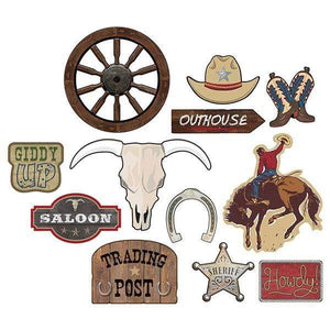 Amscan_OO Decorations - Cutouts Western Value Pack Cardboard Cutout 12pk