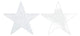 Amscan_OO Decorations - Cutouts White Gold Glittered Foil Solid Star Cutouts 12cm 5pk