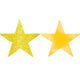 Amscan_OO Decorations - Cutouts Yellow Bright Royal Blue Glittered Foil Solid Star Cutouts 12cm 5pk