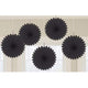 Amscan_OO Decorations - Decorative Fans, Pom Poms & Lanterns Black Bright Royal Blue Mini Fan Decorations 6in 5pk