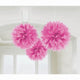 Amscan_OO Decorations - Decorative Fans, Pom Poms & Lanterns Bright Pink Bright Royal Blue Fluffy Tissue Decorations 40cm 3Pk