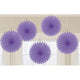 Amscan_OO Decorations - Decorative Fans, Pom Poms & Lanterns New Purple Apple Red Mini Fan Decorations 6in 5pk