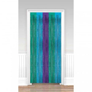 Amscan_OO Decorations - Door Covers & Curtains Sparkling Sapphire Metallic Door Curtain 91cm x 2.43m Each