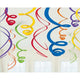 Amscan_OO Decorations - Hanging Swirls Rainbow New Purple Plastic Swirl Decorations 56cm 12Pk