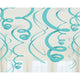 Amscan_OO Decorations - Hanging Swirls Robin Egg Blue New Purple Plastic Swirl Decorations 56cm 12Pk