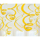 Amscan_OO Decorations - Hanging Swirls Yellow Sunshine Apple Red Plastic Swirl Decorations 56cm 12pk