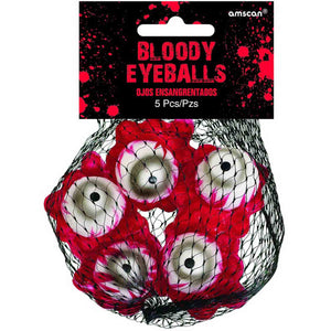 Amscan_OO Decorations - Props Asylum Bloody Eyeballs Plastic Decorations 3.8cm 5pk