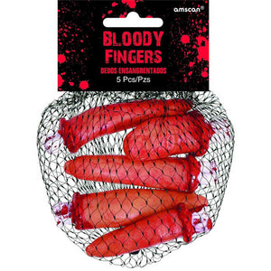 Amscan_OO Decorations - Props Asylum Bloody Fingers Plastic Decorations 5pk