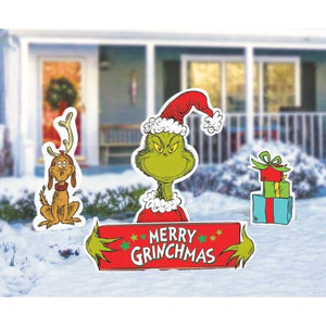 Decorations - Props Dr. Seuss The Grinch Merry Christmas Yard Signs 4pk