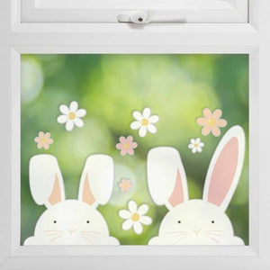 Decorations - Props Eggciting Easter Bunny Easter Window Stickers 24.5cm x 37.5cm 2pk