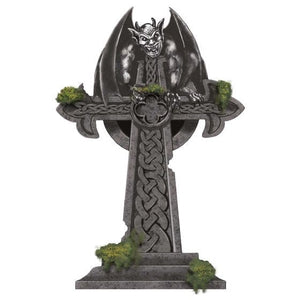 Decorations - Props Mossy Cross Tombstone Styrofoam Decoration 55cm Each