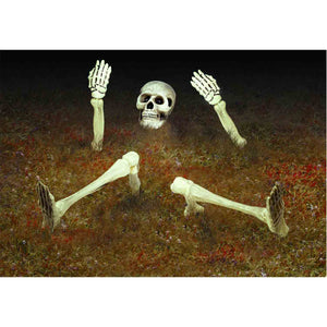 Amscan_OO Decorations - Yard Signs Groundbreaker Yard Skeleton Plastic Decoration 9pk