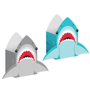 Amscan_OO Games & Favors - Favor Boxes, Shreds, Treat & Loot Bags Shark Party Paper Treat Bags 20cm x 11cm 8pk