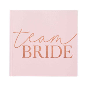 Games & Favors - Favors, Activity Kit & Stickers Hen Party Blush Velvet 'Team Bride' Guest Book 21cm x 21cm Each