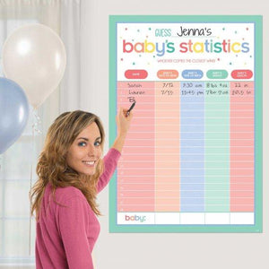 Amscan_OO Games & Favors - Pinatas & Party Game Baby Shower Statistics Game 69cm x 101cm Each