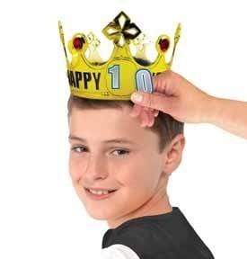 Amscan_OO Hats & Headwear - Halos, Crown & Tiara Customisable Age Birthday Plastic Crown Each