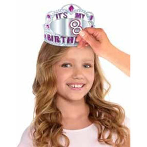 Amscan_OO Hats & Headwear - Halos, Crown & Tiara Customisable Age Birthday Plastic Tiara Each