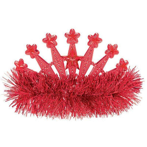 Amscan_OO Hats & Headwear - Halos, Crown & Tiara Red Tiara 10cm x 12cm Each