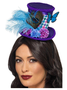 Hats & Headwear - Hats & Helmets Mad Hatter Mini Feather Hat