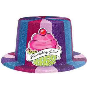 Amscan_OO Hats & Headwear - Hats & Helmets Sweet Party Sparkle Glitter Plastic Top Hat  Each