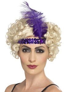 Hats & Headwear - Headbands & Boppers Purple Flapper Headband