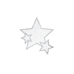 Amscan_OO Jewellery White Team Spirit Glitter Star Body Jewelry 13cm x 9cm Each