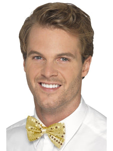 Props - Bow Ties Gold Sequin Bow Tie