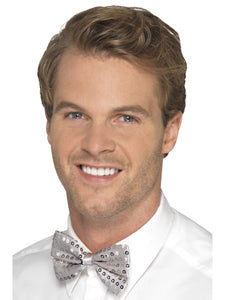 Props - Bow Ties Silver Sequin Bow Tie